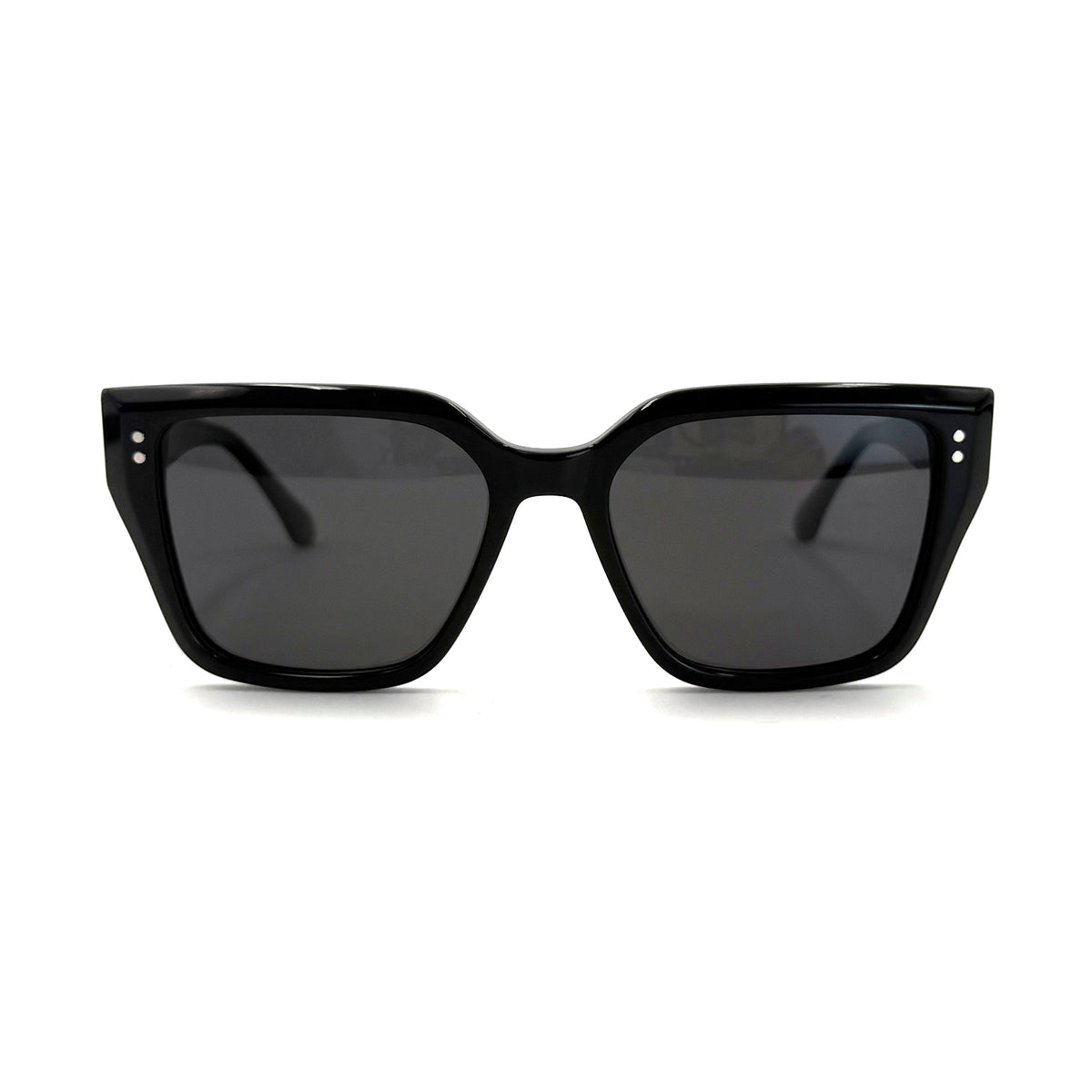 MiGAFAS F0320S Black acetate Butterfly sunglasses front view