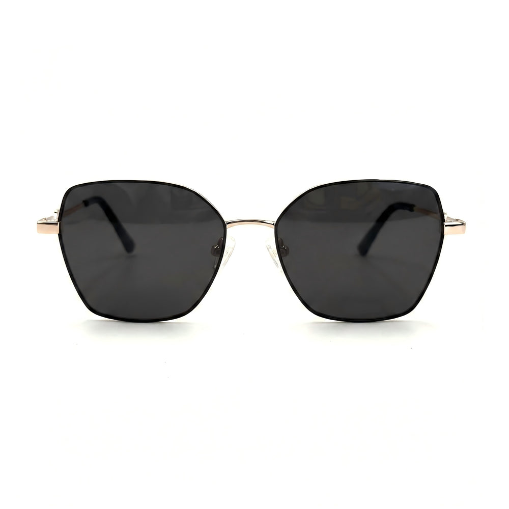 MiGAFAS XK4712S Black butterfly metal sunglasses, front view