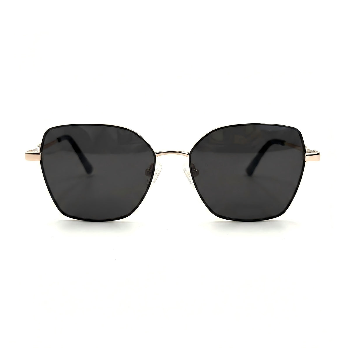 MiGAFAS XK4712S Black butterfly metal sunglasses, front view