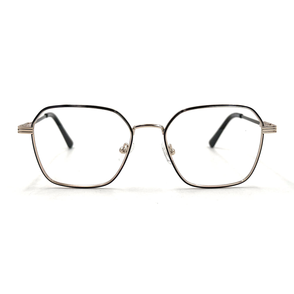MiGAFAS XK4768 Black metal Butterfly eyeglasses front view