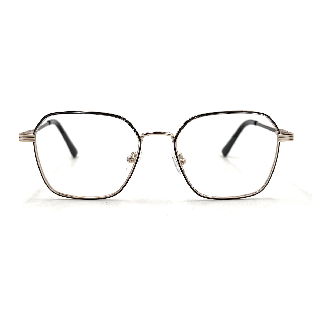 MiGAFAS XK4768 Black metal Butterfly eyeglasses front view
