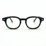 MiGAFAS F6676 Green Havana Boston acetate prescription eyeglasses, front view