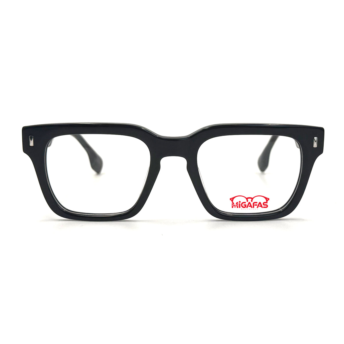 MiGAFAS QSZ7124 square acetate prescription eyeglasses, front view