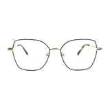 MiGAFAS XK4712 Green Metal geometric butterfly eyeglasses three-quarter view