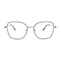 MiGAFAS XK4712 Green Metal geometric butterfly eyeglasses three-quarter view