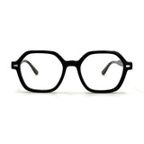 MiGAFAS F6833 Black acetate Geometric eyeglasses,front view