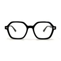 MiGAFAS F6833 Black acetate Geometric eyeglasses,front view