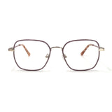 MiGAFAS XK4769 Rose Gold metal square eyeglasses front view