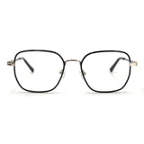 MiGAFAS XK4769 Black metal square eyeglasses front view