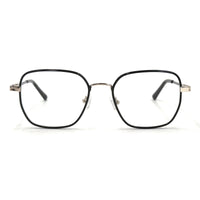 MiGAFAS XK4769 Black metal square eyeglasses front view