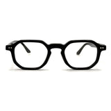 MiGAFAS F6879 Black acetate Crown eyeglasses,front view