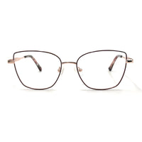 MiGAFAS XK4719 Rose Gold metal butterfly cat-eye eyeglasses front view