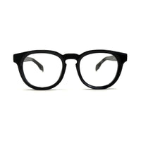MiGAFAS QSZ5616 Black acetate Boston eyeglasses，front view