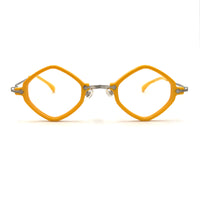 MiGAFAS 87956 polygonal acetate prescription eyeglasses, front view