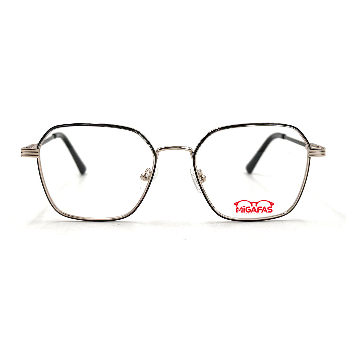 MiGAFAS XK4768 Black metal Butterfly eyeglasses front view