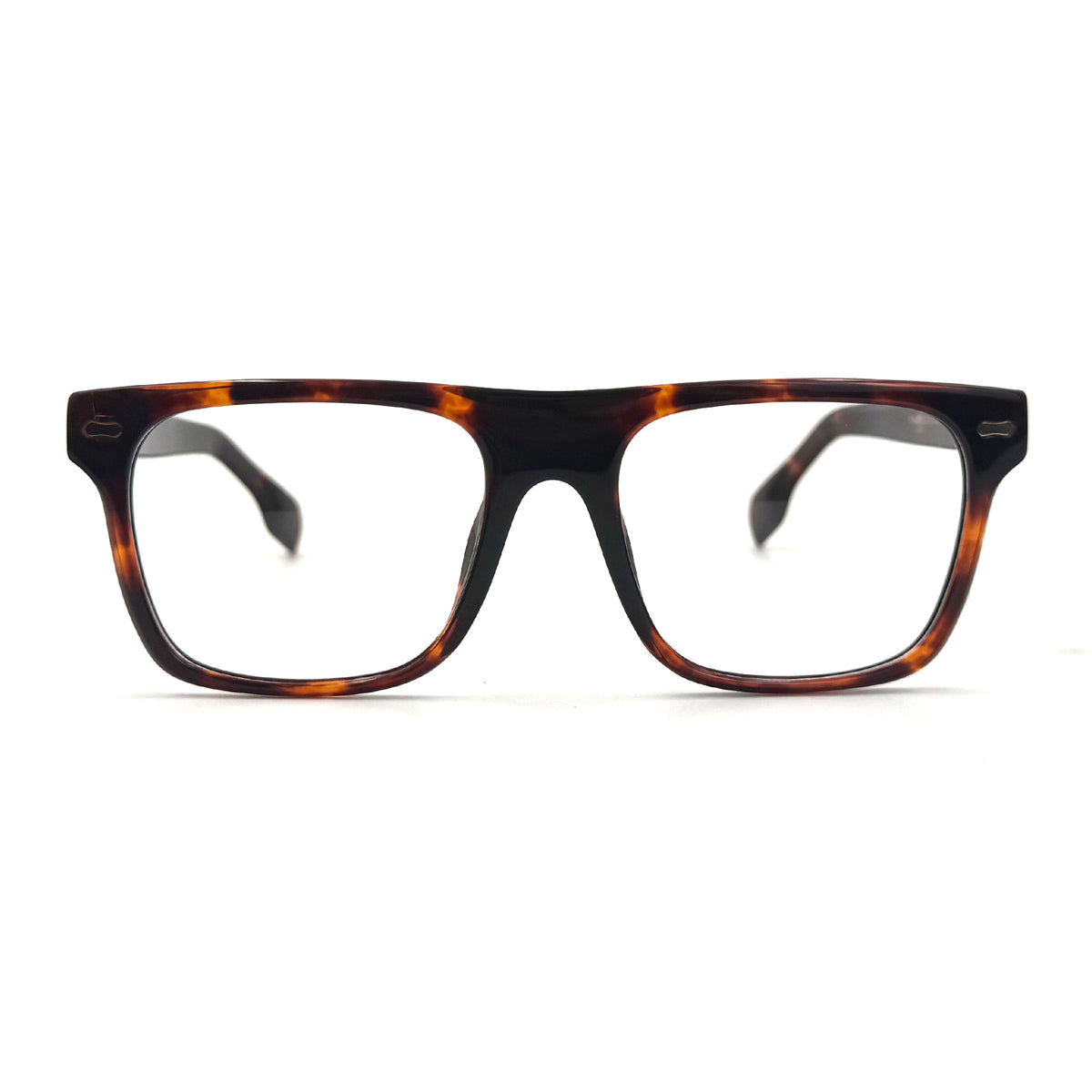 MiGAFAS QSZ5819 Havana Wellington acetate prescription eyeglasses, front view