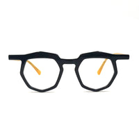MiGAFAS 87917 browline acetate prescription eyeglasses, front view