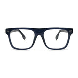 MiGAFAS QSZ5819 Blue Wellington acetate prescription eyeglasses, front view