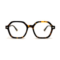 MiGAFAS F6833 Havana acetate Geometric eyeglasses,front view