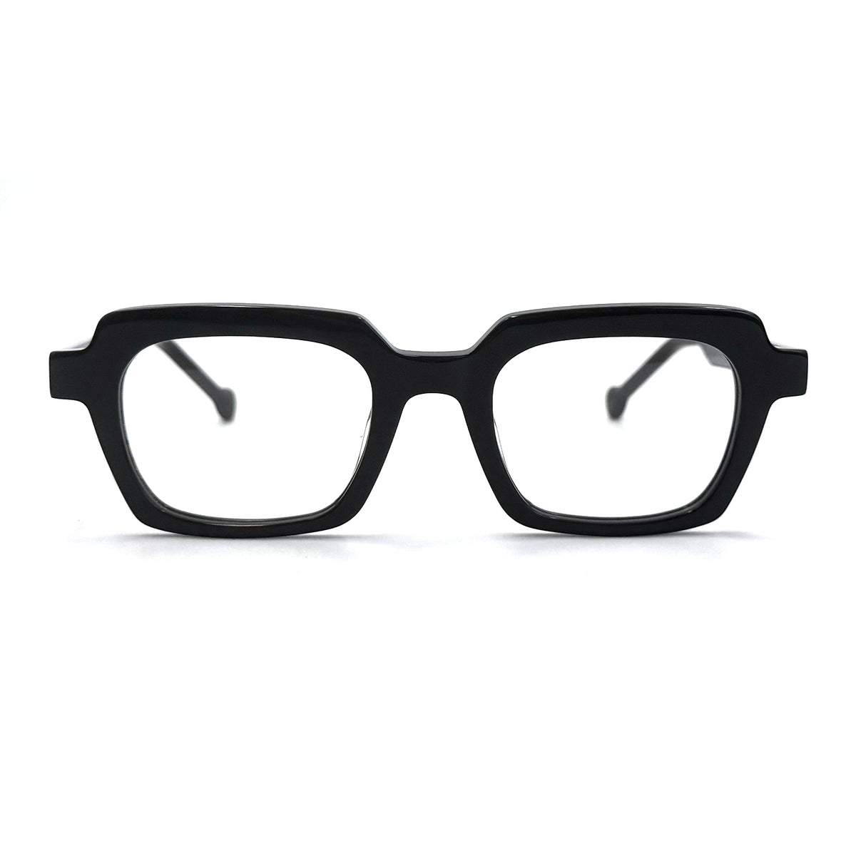 MiGAFAS CRM5140 black square acetate prescription eyeglasses, front view