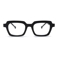 MiGAFAS CRM5140 black square acetate prescription eyeglasses, front view