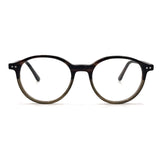 MiGAFAS EG3316 Havana Boston acetate prescription eyeglasses, front view