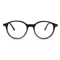 MiGAFAS EG3316 Havana Boston acetate prescription eyeglasses, front view