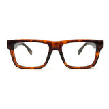 MiGAFAS QSZ5612 Havana rectangular acetate glasses,front view
