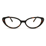 MiGAFAS F6000 Havana cat-eye acetate prescription eyeglasses, front view