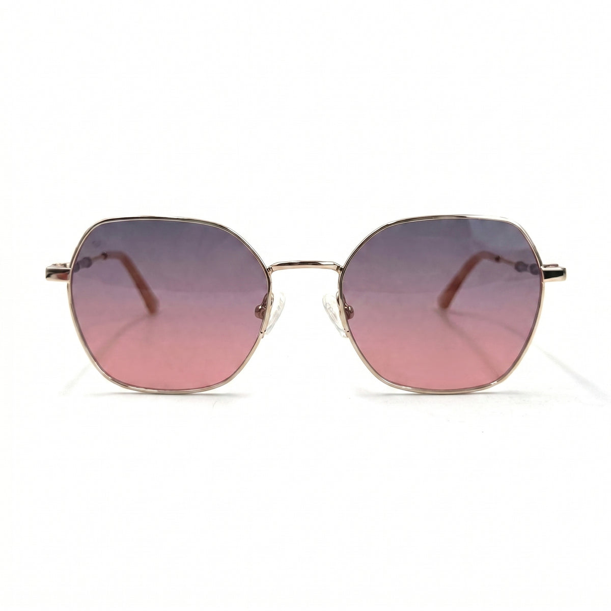 MiGAFAS XK4758S Gray butterfly metal sunglasses, front view