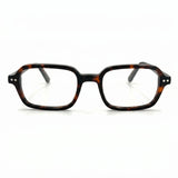 MiGAFAS F6004 Havana square acetate prescription eyeglasses, front view