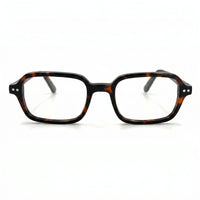 MiGAFAS F6004 Havana square acetate prescription eyeglasses, front view