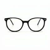 MiGAFAS FR6916 Black Wellington acetate prescription eyeglasses, front view