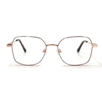 MiGAFAS XK4717 Gray Metal geometric rectangle eyeglasses front view