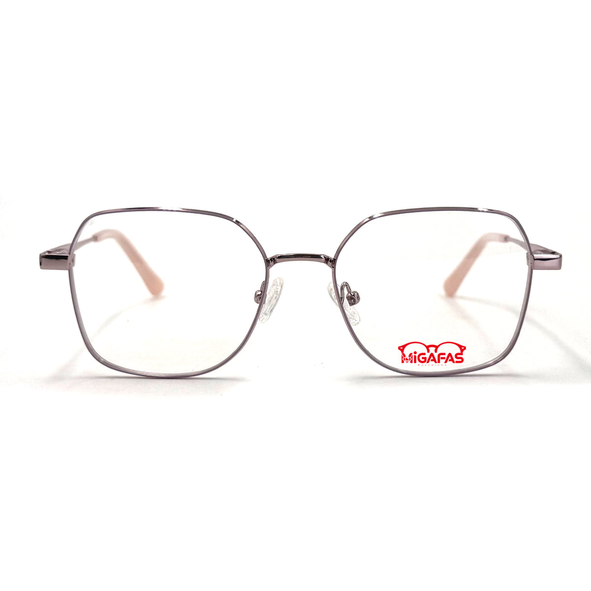 MiGAFAS XK4717 Black TR90 geometric rectangle eyeglasses front view