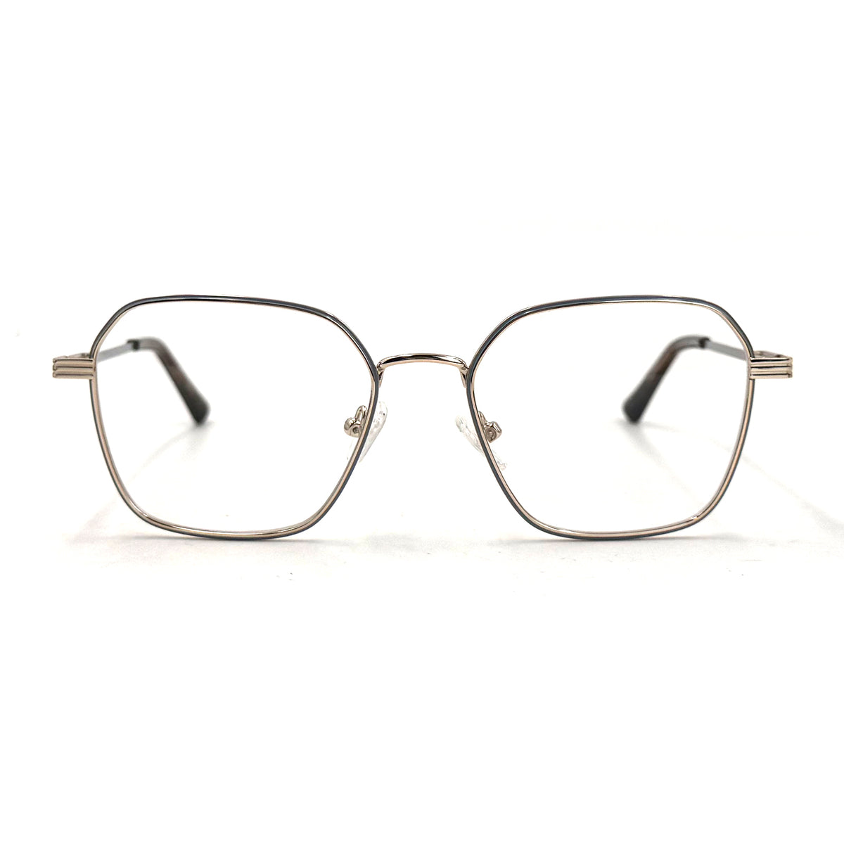 MiGAFAS XK4768 Gray metal Butterfly eyeglasses front view