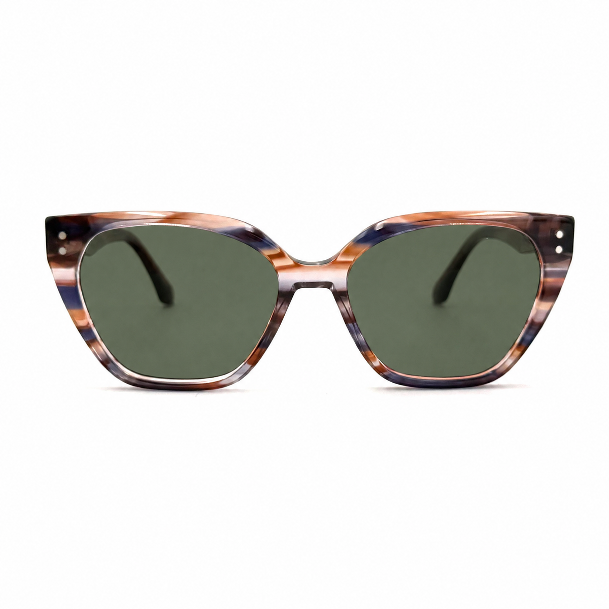 MiGAFAS F0139S Nebula cat-eye acetate sunglasses, front view