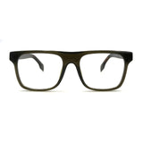 MiGAFAS QSZ5617 Green square acetate prescription eyeglasses, front view