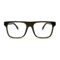 MiGAFAS QSZ5617 Green square acetate prescription eyeglasses, front view