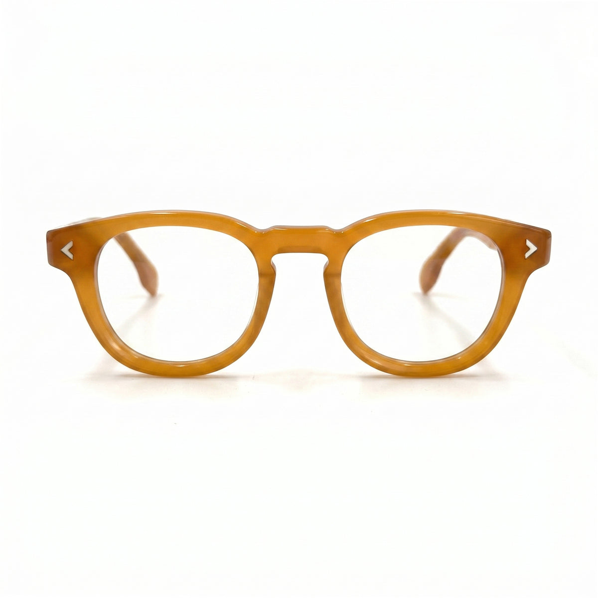 MiGAFAS F0116 Bronze Boston acetate prescription eyeglasses, front view