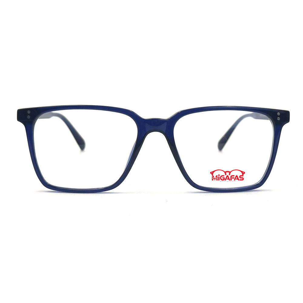 MiGAFAS QSZ2121 square acetate prescription eyeglasses, front view