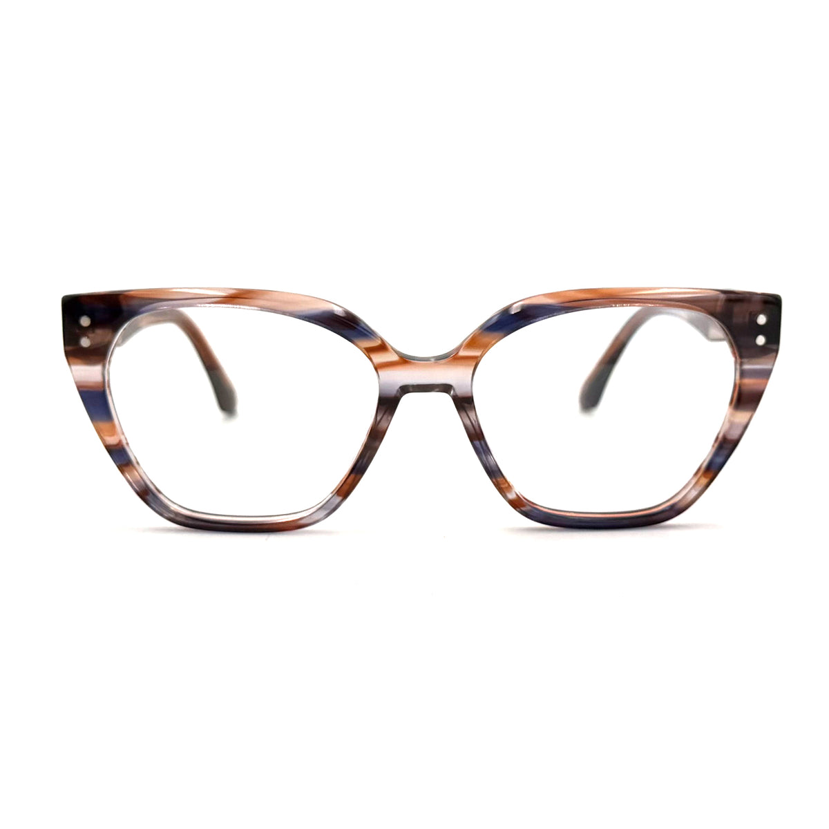 MiGAFAS F0139 Nebula cat-eye acetate prescription eyeglasses, front view