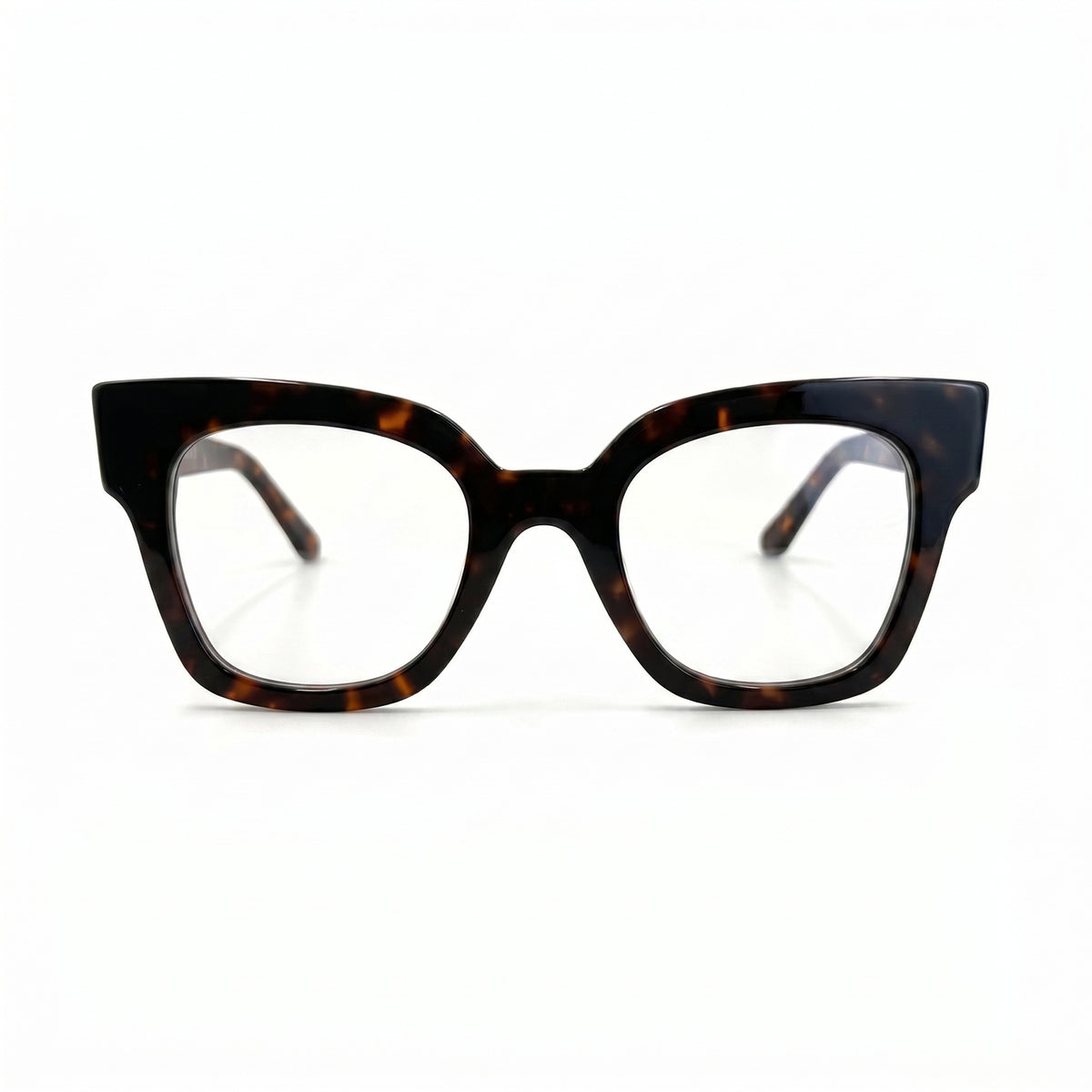MiGAFAS FR6135 Havana butterfly acetate prescription eyeglasses, front view