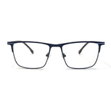 MiGAFAS XK4765 Navy Metal browline eyeglasses front view