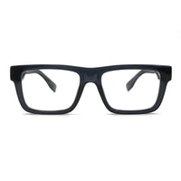 MiGAFAS QSZ5612 navy rectangular acetate glasses, front view