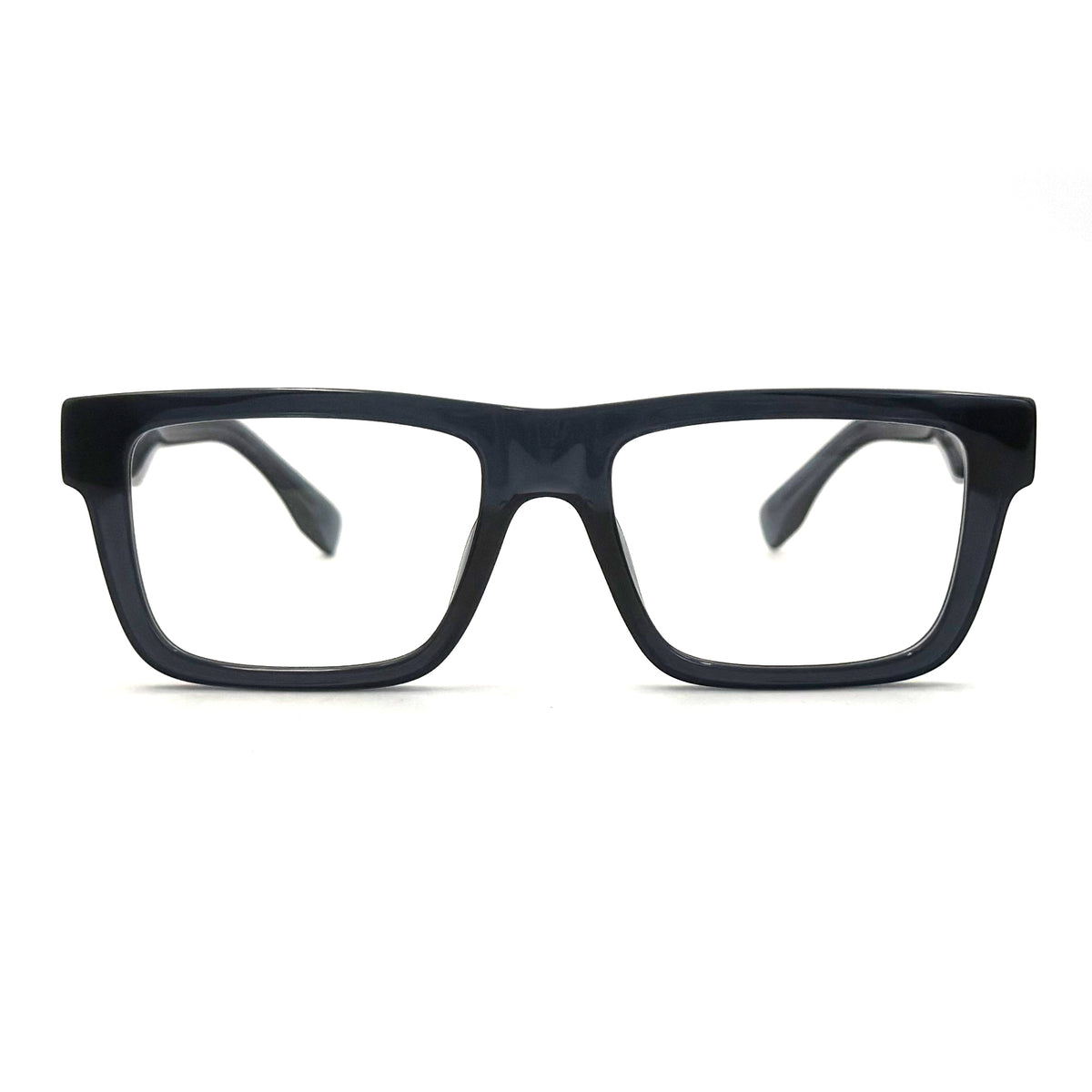 MiGAFAS QSZ5612 navy rectangular acetate glasses, front view