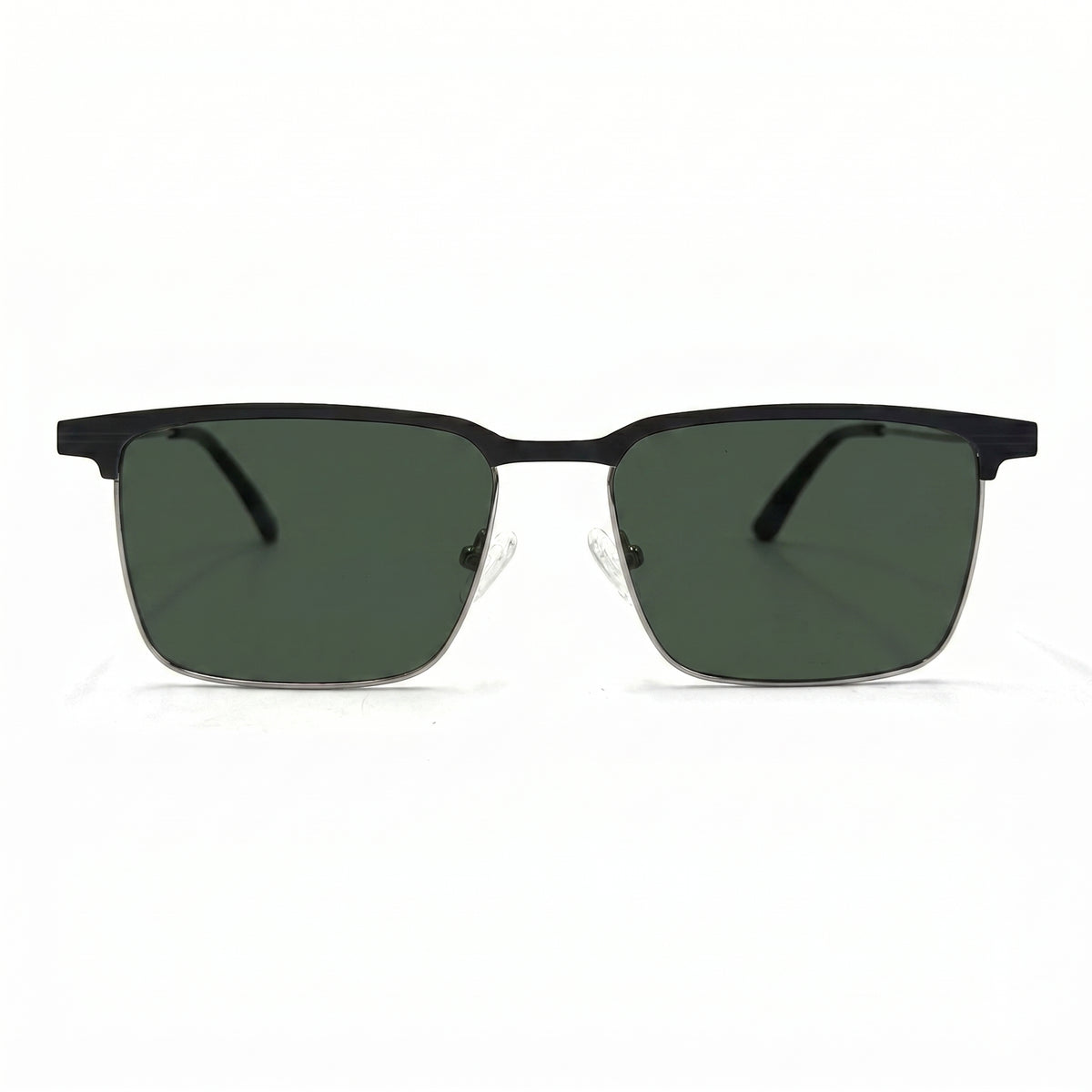 MiGAFAS XK4762S square stainless steel sunglasses, front view