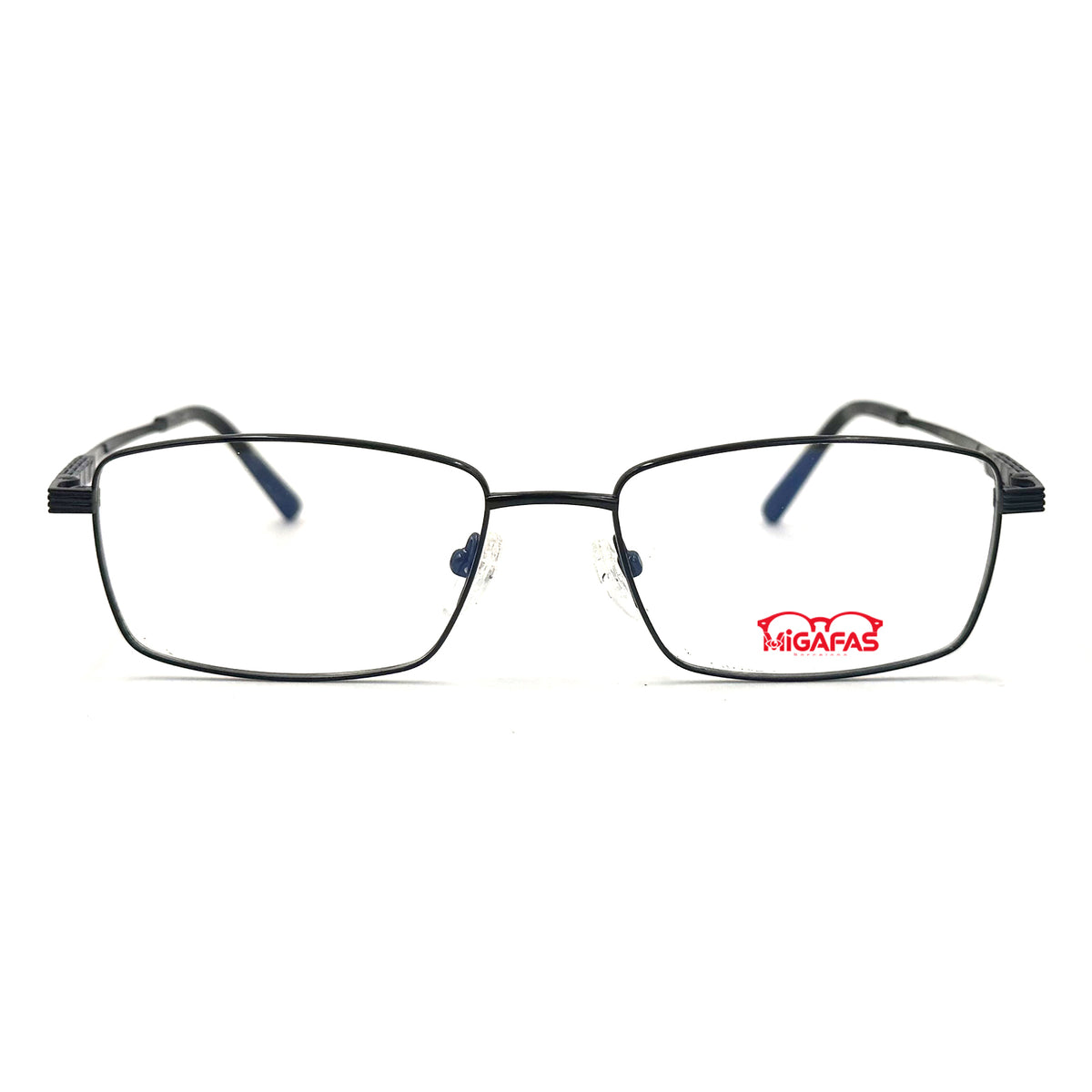 MiGAFAS ZR4315 square titanium prescription eyeglasses, front view