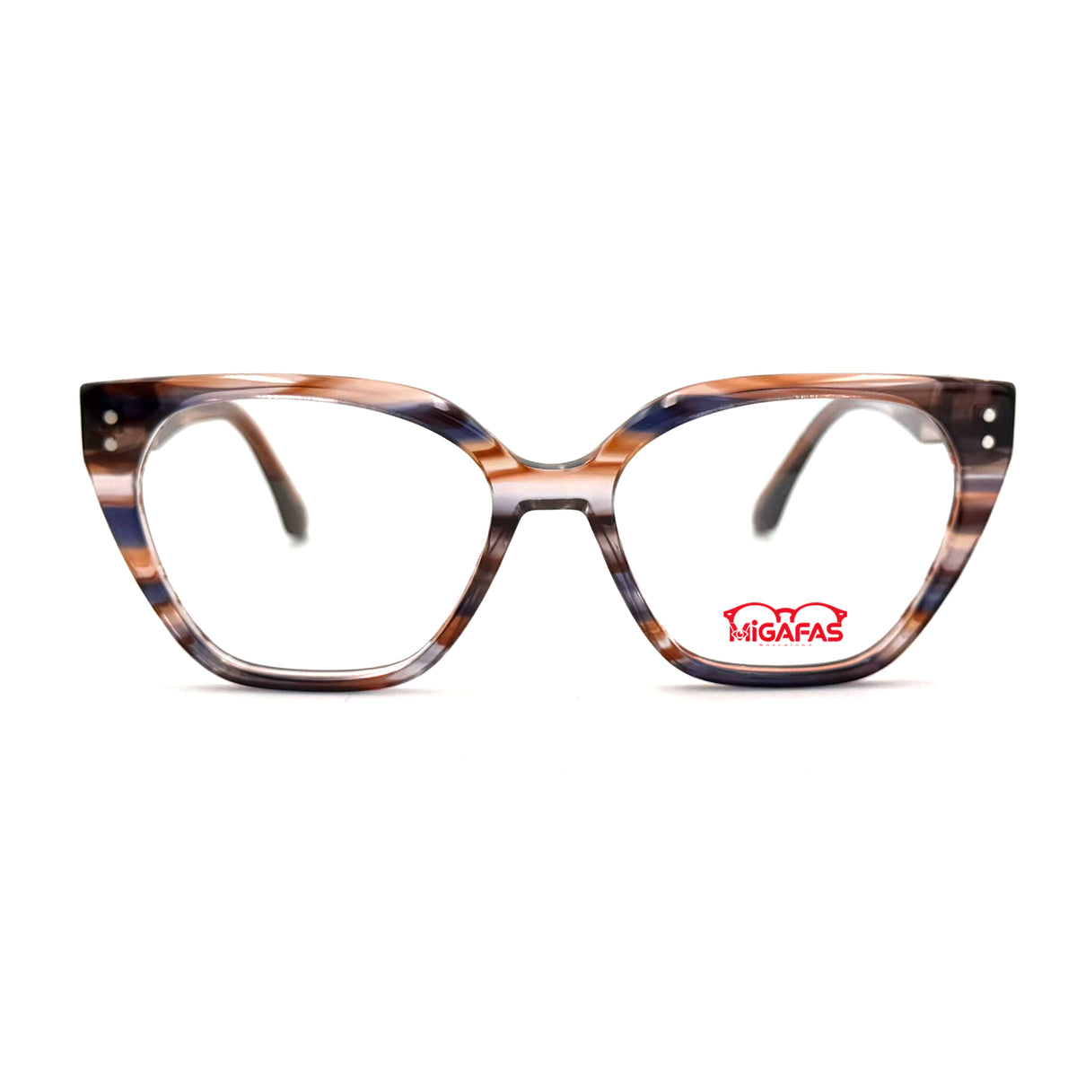 MiGAFAS F0139 Nebula cat-eye acetate prescription eyeglasses, front view