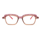 MiGAFAS 87965 cat-eye acetate prescription eyeglasses, front view